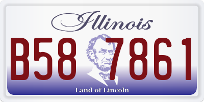 IL license plate B587861