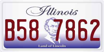 IL license plate B587862
