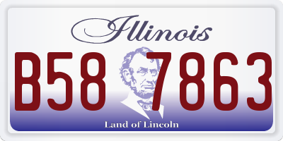 IL license plate B587863