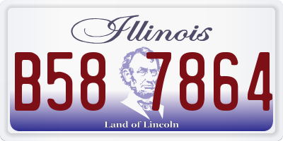 IL license plate B587864