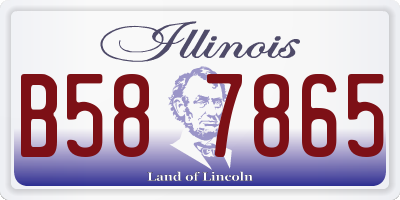 IL license plate B587865