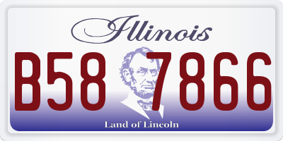 IL license plate B587866