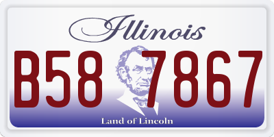 IL license plate B587867