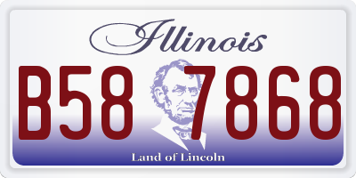 IL license plate B587868
