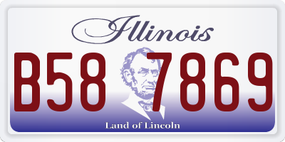IL license plate B587869