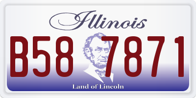 IL license plate B587871