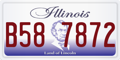 IL license plate B587872