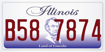 IL license plate B587874