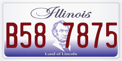 IL license plate B587875