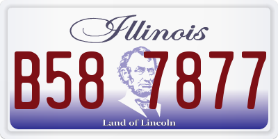 IL license plate B587877