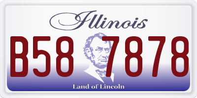 IL license plate B587878