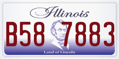 IL license plate B587883