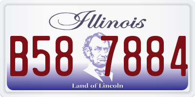 IL license plate B587884
