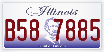 IL license plate B587885