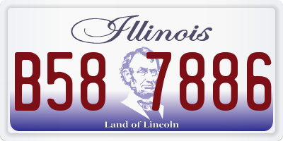 IL license plate B587886