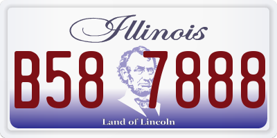 IL license plate B587888
