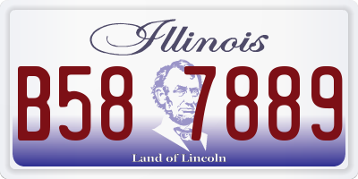 IL license plate B587889