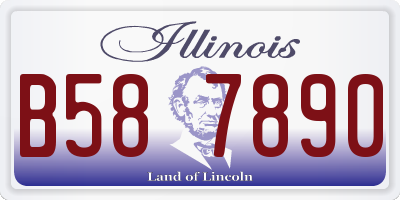 IL license plate B587890