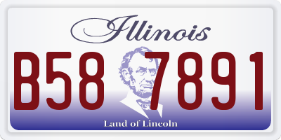 IL license plate B587891