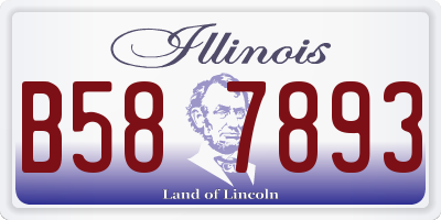IL license plate B587893
