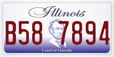 IL license plate B587894