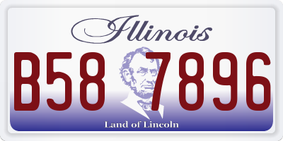 IL license plate B587896