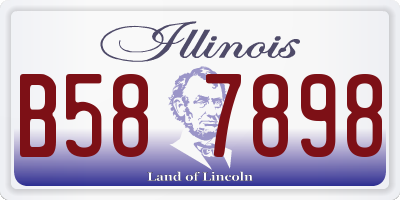 IL license plate B587898
