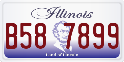 IL license plate B587899