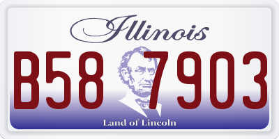 IL license plate B587903