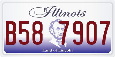 IL license plate B587907