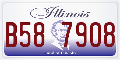 IL license plate B587908