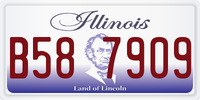 IL license plate B587909