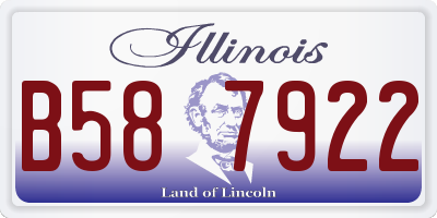 IL license plate B587922