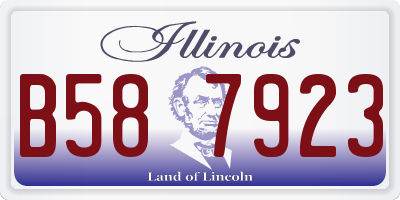 IL license plate B587923