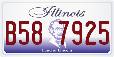 IL license plate B587925