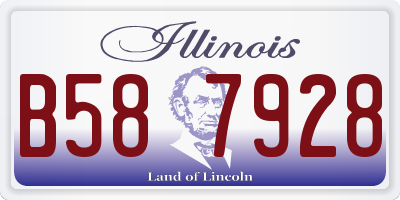IL license plate B587928