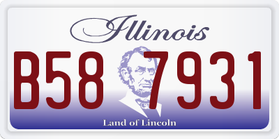 IL license plate B587931