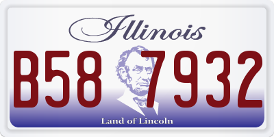 IL license plate B587932