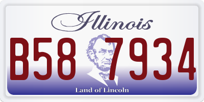 IL license plate B587934