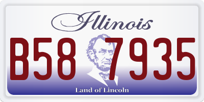 IL license plate B587935
