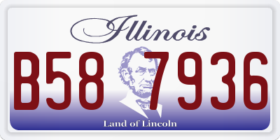 IL license plate B587936