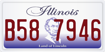 IL license plate B587946