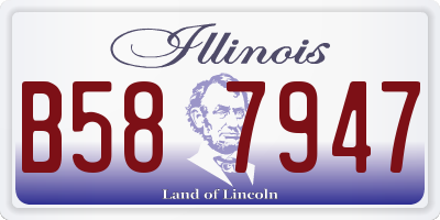 IL license plate B587947