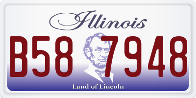 IL license plate B587948