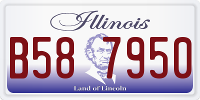 IL license plate B587950
