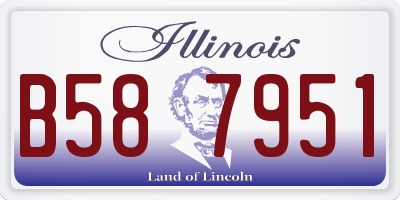 IL license plate B587951