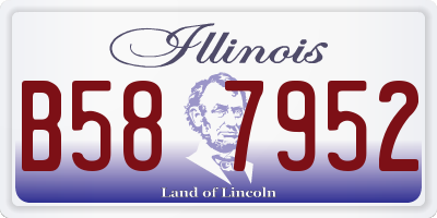 IL license plate B587952