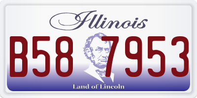 IL license plate B587953