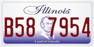 IL license plate B587954