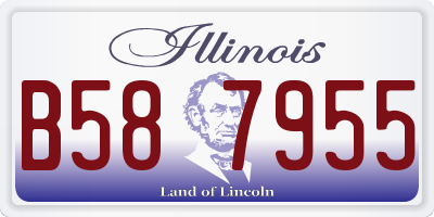 IL license plate B587955
